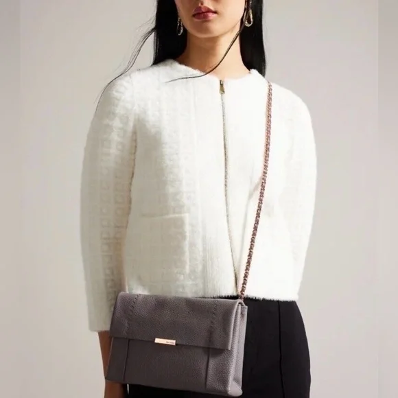 Ted Baker London Parson handbag. Gray with rosegold details. Excellent condition - Picture 14 of 16